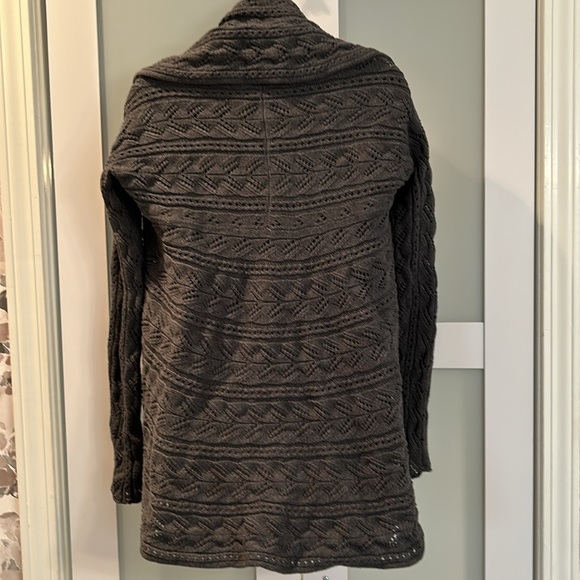 CAbi Circle Sweater Style 720 Dark Gray Size Small 2 in 1 sweater - Picture 2 of 9